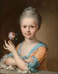 Bildnis eines jungen Mädchens mit einer Rose